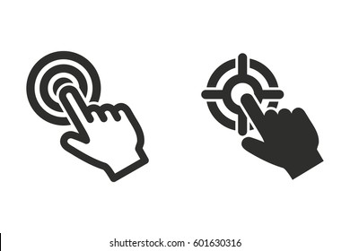 Touch vector icon. Illustration isolated for graphic and web design.