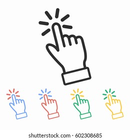 Touch vector icon. Illustration isolated for graphic and web design.