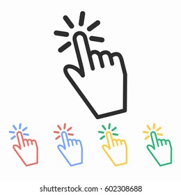 Touch vector icon. Illustration isolated for graphic and web design.