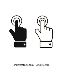 Touch vector icon. Isolated illustration for graphic and web design.