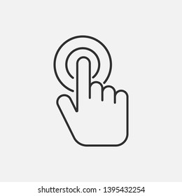 Touch vector icon isolated on white background. Vector illustration. Eps 10.