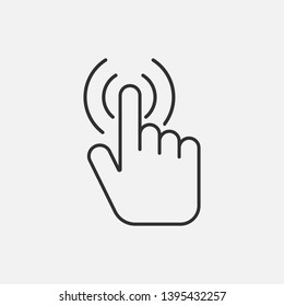 Touch vector icon isolated on white background. Vector illustration. Eps 10.
