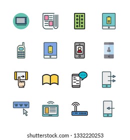 touch vector icon set