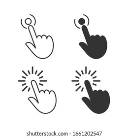 	
Touch vector icon set for graphic and web design isolated on white background