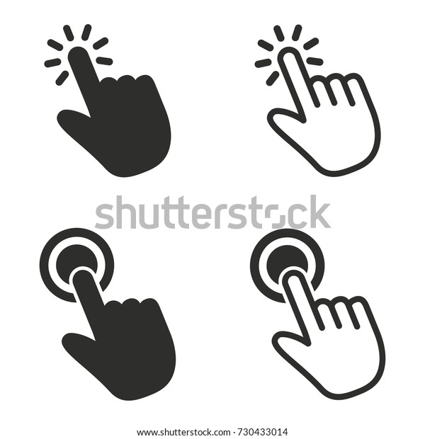 Touch Vector Icons Set Black Illustration Stock Vector (Royalty Free ...