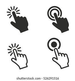 Touch vector icons set. Illustration isolated for graphic and web design.