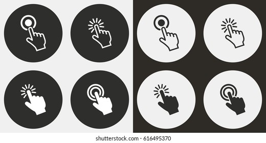Touch vector icons set. Illustration isolated for graphic and web design.