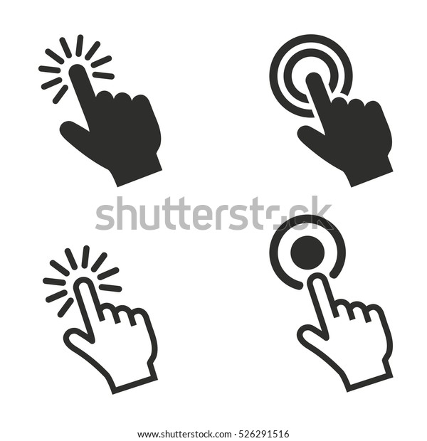 Touch vector icons set. Illustration isolated for\
graphic and web design.