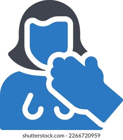 táctil Ilustración vectorial en un fondo transparente. Símbolos de calidad superior. Iconos vectoriales de glifos para diseño de conceptos y gráficos. 
