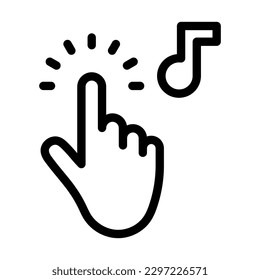 Touch Vector Line Icon Design