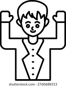Touchdown Art vector Icon Design Illustration