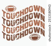 Touchdown retro t shirt design