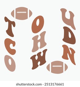 Touchdown retro t shirt design