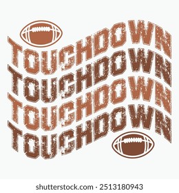 Touchdown retro t shirt design