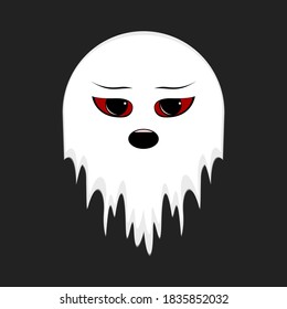 touched expression from flying ghost series for manga character or cartoon 