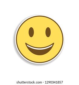 touching colored emoji sticker icon. Element of emoji for mobile concept and web apps illustration.