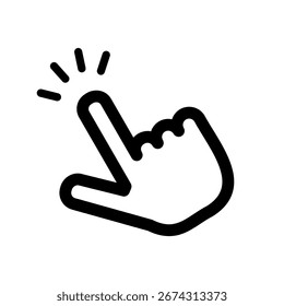 Touching finger vector icon illustration.