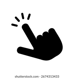 Toque na ilustração do ícone do vetor de dedo.