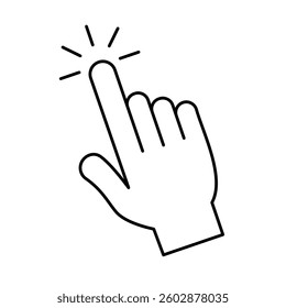 Touching hand icon. Tap icon. Vector.