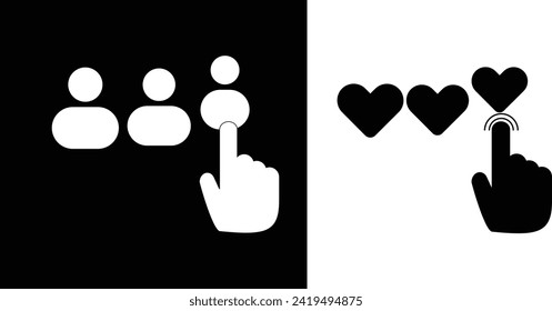 Touching hands icon. Editable Icon hands. Illustration of hands touching heart icon, people icon, loading