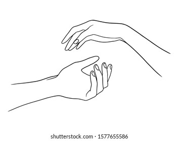 Sketch Hand Meditation Gyan Mudra Hand Stock Vector (Royalty Free ...