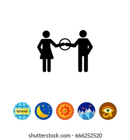 Touching Man and Woman Icon