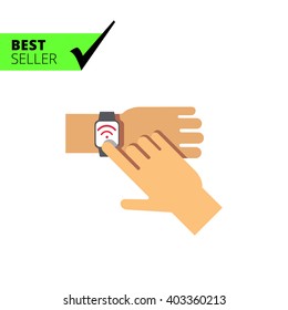 Touching smartwatch display 