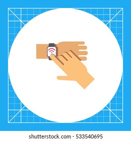 Touching smartwatch display 