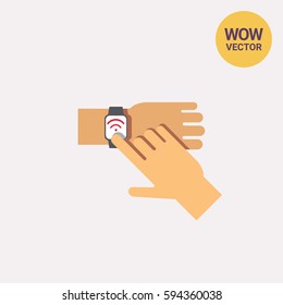 Touching smartwatch display 