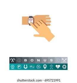 Touching smartwatch display 