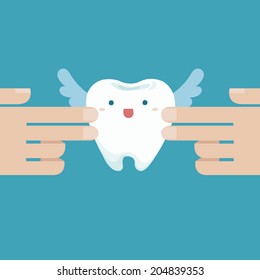 Touching the tooth angle