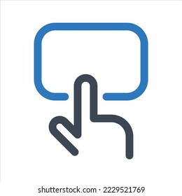 Icono del touchpad. Icono Touchpad. Vector y glifo