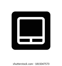 Touchpad (Computer And Hardware) icon Glyph vector