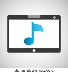 touchpad digital music wireless vector illustration eps 10