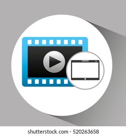 touchpad digital video strip vector illustration eps 10