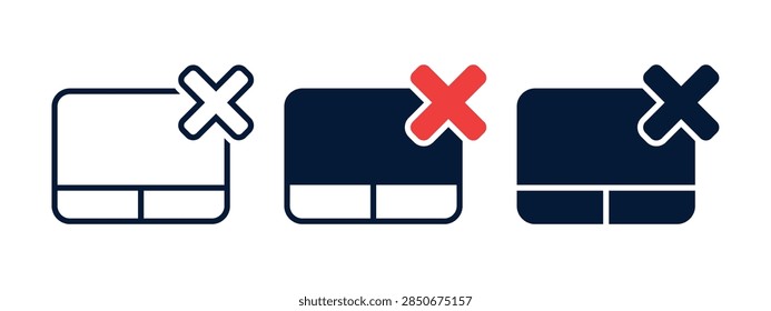 Touchpad Error Icon. Vector Illustration