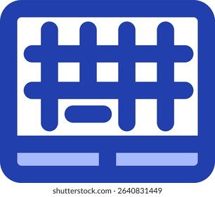 touchpad icon blue style design