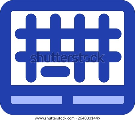 touchpad icon blue style design