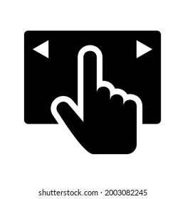 icono de touchpad o logotipo símbolo de signo aislado ilustración vectorial - iconos vectoriales de estilo negro de alta calidad