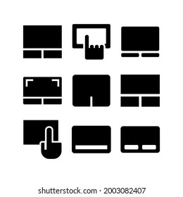 icono de touchpad o logotipo símbolo de signo aislado ilustración vectorial - Colección de iconos vectoriales de estilo negro de alta calidad