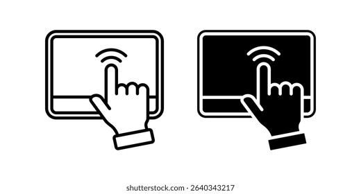 Touchpad icon set. for mobile concept and web design on white background