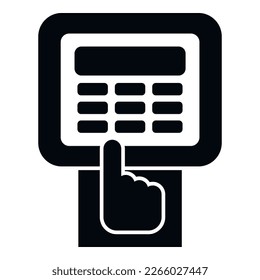 Touchpad icon simple vector. Mobile digital. Network team