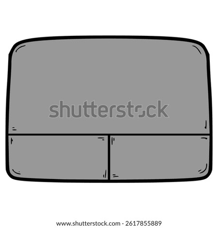 touchpad illustration hand drawn isolated vector
