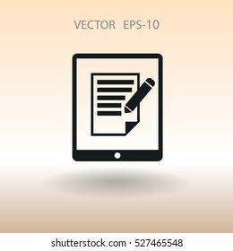 touchpad notes icon. vector illustration