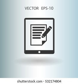 touchpad notes icon. vector illustration