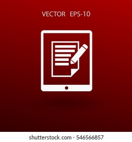 touchpad notes icon. vector illustration