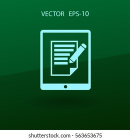 touchpad notes icon. vector illustration