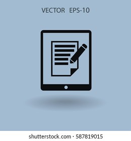 touchpad notes icon. vector illustration