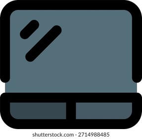 Icono del Vector del panel táctil en estilo moderno, dispositivo de navegación del ordenador portátil e ilustración moderna del control táctil. Icono de línea llena