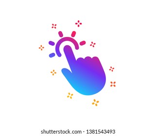Touchpoint icon. Click here sign. Touch technology symbol. Dynamic shapes. Gradient design touchpoint icon. Classic style. Vector